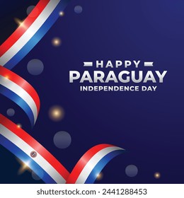 Paraguay Día de la Independencia colección de ilustración de diseño