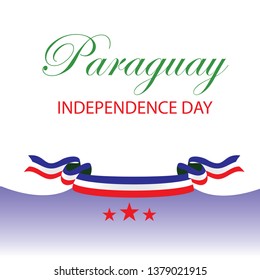 paraguay independence day logo design vector