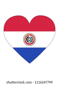 Paraguay Love Flag