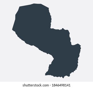Paraguay Map, Country Flat Map 