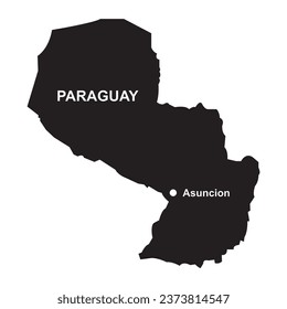 Paraguay map icon vector illustration symbol design