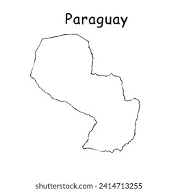 paraguay map on a white background image design
