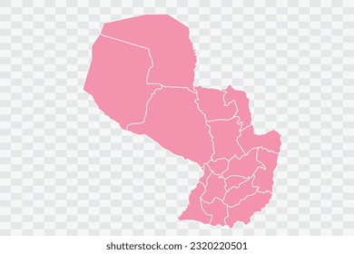 Paraguay Map Rose Color Background quality files png