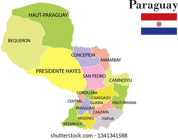 paraguay map vector
