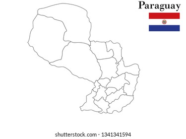 paraguay map vector
