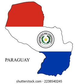 Paraguay map vector illustration. Global economy. Famous country. South America. Latin America. America.