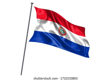 Paraguay National flag pole icon