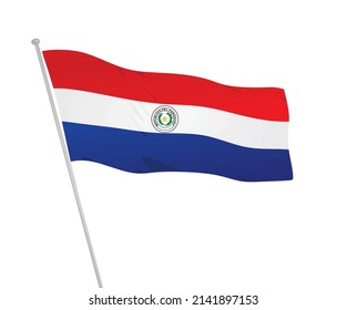 Paraguay  national flag. vector illustration