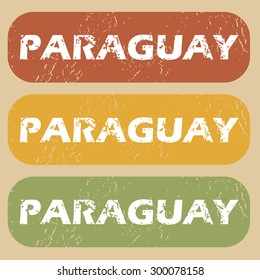 Paraguay on colored background