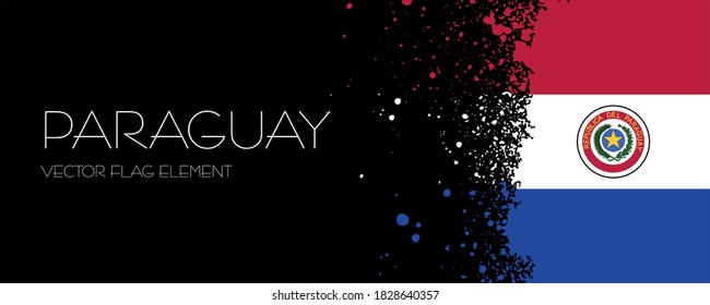 Paraguay. Poster, banner, screen saver for a presentation with a paraguayan flag. Design element for national holidays, elections.