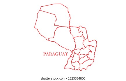 Paraguay red line map