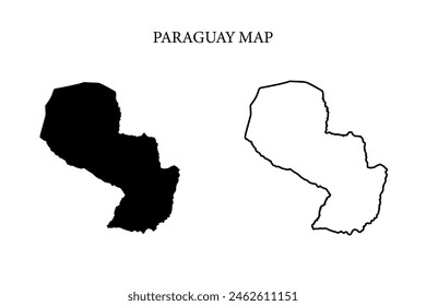 Paraguay region country map vector