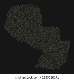 Paraguay Silhouette Pixelated pattern illustration