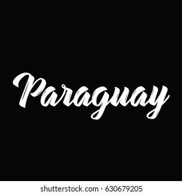 paraguay, text design. Vector calligraphy. Typography poster. Usable as background.