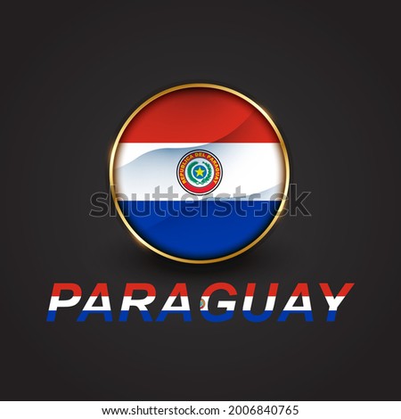 Paraguay text effect style - Editable text effect vector illustration. Paraguay 3d Flag - Copa America 2021 Finalists