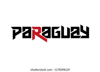 Paraguay typography design vector, for t-shirt, poster and other uses