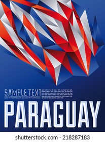 Paraguay - Vector geometric background - modern flag concept - Paraguay colors