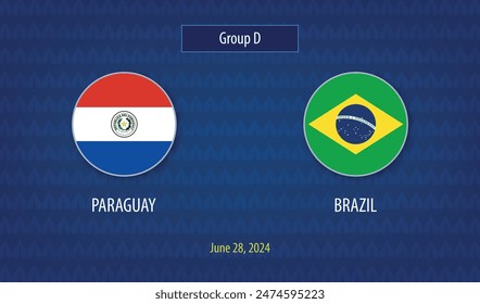 Paraguay vs Brasil marcador de fútbol transmitido Plantilla América 2024