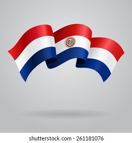 Paraguayan waving Flag. Vector illustration Eps 8.