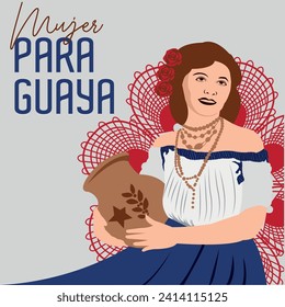 Mujer paraguaya, Paraguay, bandera, tricolor