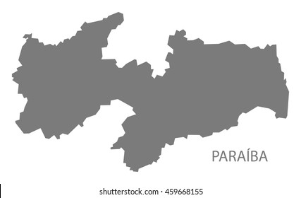 Paraiba Brazil Map grey