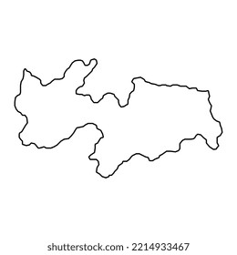 Paraiba Map, state of Brazil. Vector Illustration.