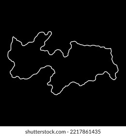 Mapa de Paraiba, estado de Brasil. Ilustración vectorial.