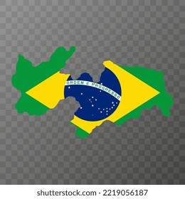 Paraiba Map, Bundesstaat Brasilien. Vektorgrafik.