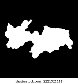 Paraiba Map, state of Brazil. Vector Illustration.