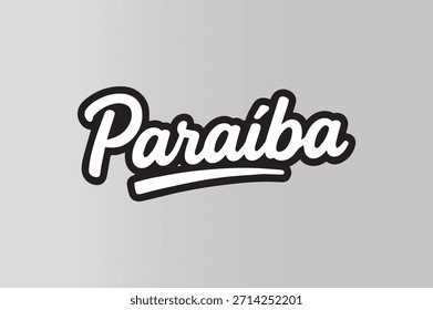 Region Paraiba Typografie Text Vektorgrafik
