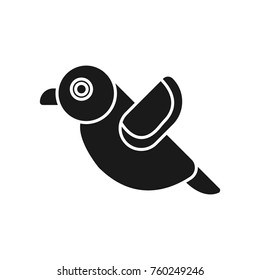 parakeet icon flat black
