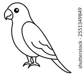 parakeet icon vactor a white backgrount.