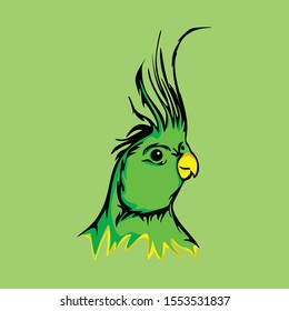 
parakeets mascot logo design vector