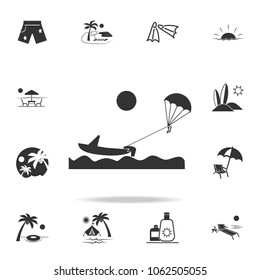 Parakiting icon. Detailed set of beach holidays icons. Premium quality graphic design. One of the collection icons for websites, web design, mobile app on white background