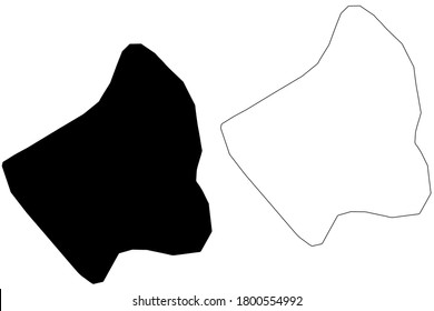 Parakou City (Republic of Benin, Borgou Department) map vector illustration, scribble sketch City of Parakou map