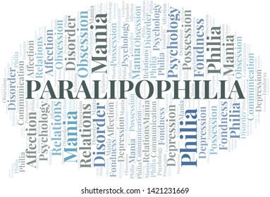 Paralipophilia word cloud. Type of Philia.