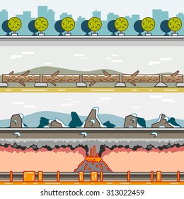 Parallax backgrounds for video games set 13