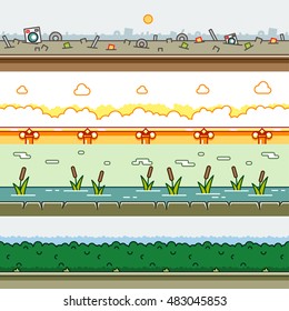 Parallax backgrounds for video games set 23