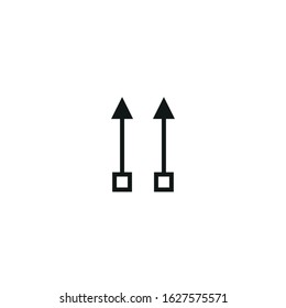 parallel arrow vector icon on white background