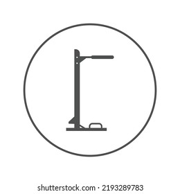 Parallel bar equipment gym icon | Circle version icon |