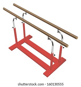 Parallel bars for gymnastic sports. Vector illustration.