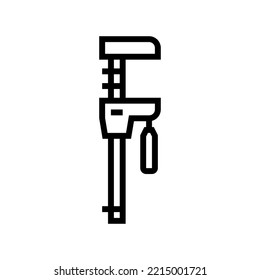 parallel clamp line icon vector. parallel clamp sign. isolated contour symbol black illustration