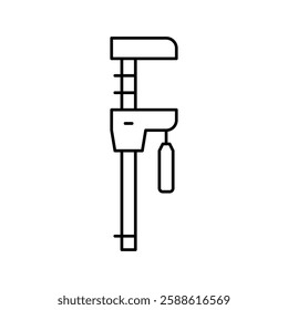 parallel clamp line icon vector. parallel clamp sign. isolated contour symbol black illustration