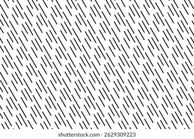 Parallel diagonal interrupted lines. Rain pattern. Rainy weather print. Abstract minimalistic ripple background. Autumn wallpaper. Vector graphic illustration.