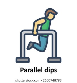 Parallel dips Vector Icon which can easily modify or edit
