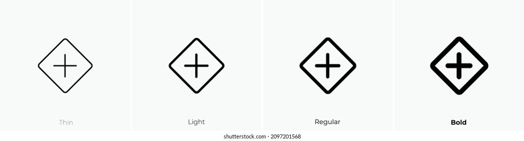 parallel gateway icon. Thin, Light Regular And Bold style design isolated on white background
