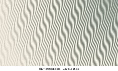 Parallel Hatching Wavy Lines Halftone Pattern Abstract Vector Angled Striped Pale Green Background. Diverging Radially Texture. Half Tone Art Tilted Etching Strokes Neutral Graphic Wallpaper