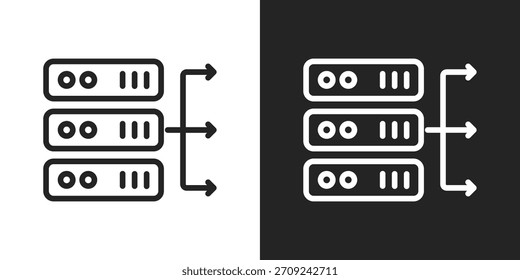 Parallel Icon In Black And White Line Style