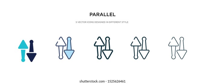 parallel icon in different style vector illustration. two colored and black parallel vector icons designed in filled, outline, line and stroke style can be used for web, mobile, ui