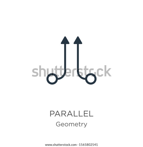 Parallel icon\
vector. Trendy flat parallel icon from geometry collection isolated\
on white background. Vector illustration can be used for web and\
mobile graphic design, logo,\
eps10